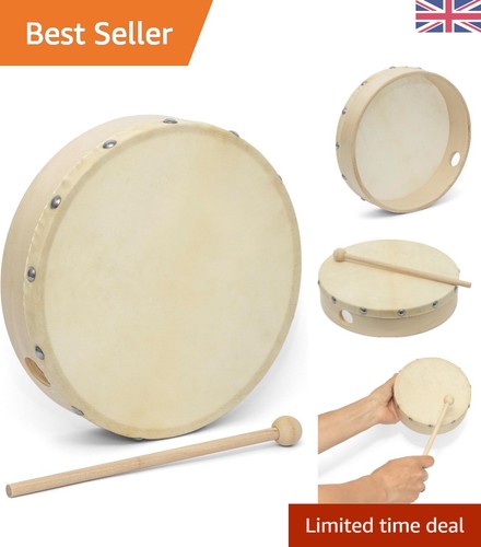 Natural wood inch hand drum - natural,