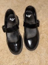 Girl's DOC Martens Black Patent Leather Mary Jane style Shoes UK 3