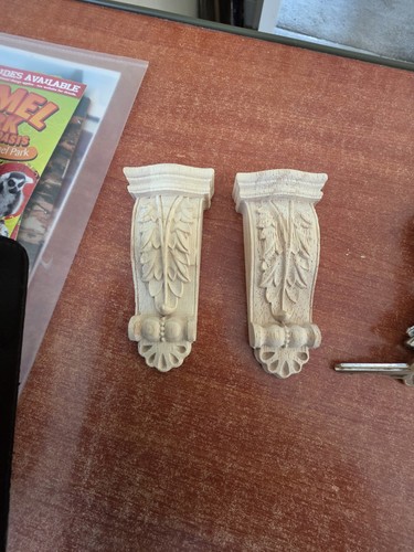 2pcs rustic carved - rustic,