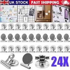 Fridge Magnet Clips Magnetic Non Slip Heavy Duty Memo Note Message Holder 24pcs
