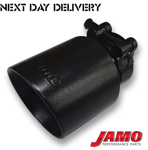Black coated exhaust tip - coated,