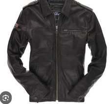 Mens Superdry Hero Benjamin Leather Jacket