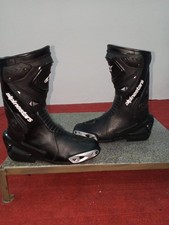 Motorcycle Boots Men Racing Shoes Protective Gear Touring Biker Street Leather