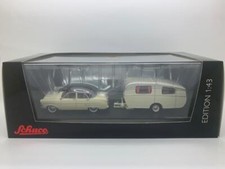 SCHUCO OPEL KAPITAN MIT DETHLEFFS GLOBETROTTER OPEL WITH CARAVAN 450268500 1/43