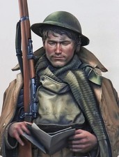 1/10 Resin Bust Model Kit WWI British Soldier Read Letter Unassembled Unpainted