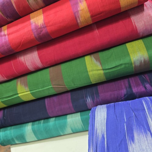 Ikat stripe cotton lawn - stripe, fabric