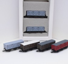 N Gauge Fruit 6 Wheel Siphon Box Van Wagon 3 Pack