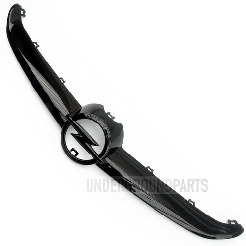 Gloss black opel front bumper - black,