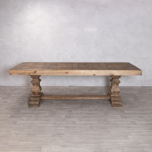 Double pedestal dining table - double,