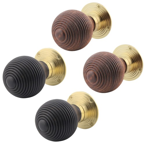 Beehive wooden door knobs - door,