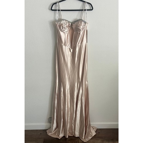 Jovani satin champagne - satin,