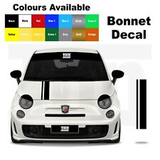 Abarth Fiat 500 595 Bonnet Stripe Punto Decal Graphic Sticker Livery Badge