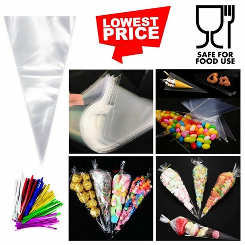 Cellophane sweet cone bags - cellophane,