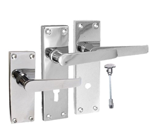 Victorian straight chrome door - straight,