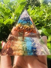 Large chakra crystal pyramid