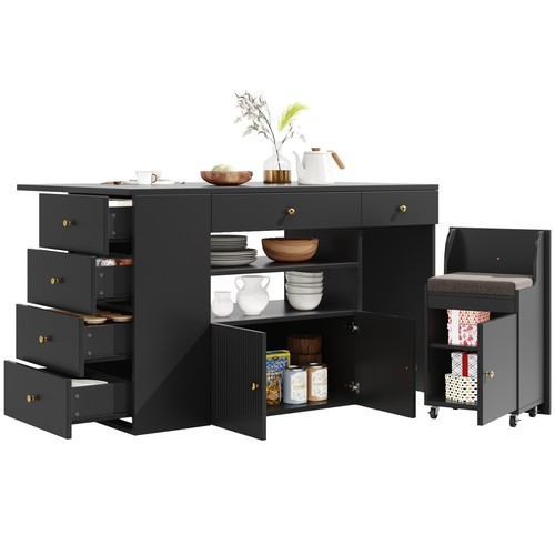 Adjustable kitchen island - kitchen,