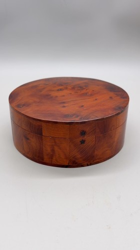 Vintage burl wood trinket box - vintage,