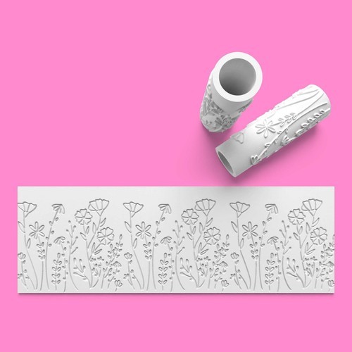 Floral textured roller - floral,