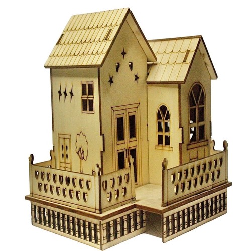 Wooden chipboard dolls - dolls, house