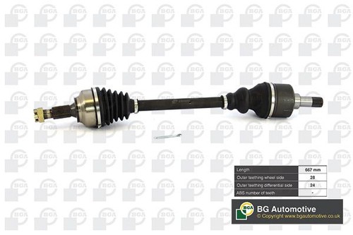 Bga ds6736l drive shaft left - bga,