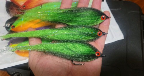 20cm pike fishing flies - x3,