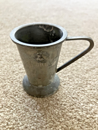 Pewter measuring cup - pewter, one