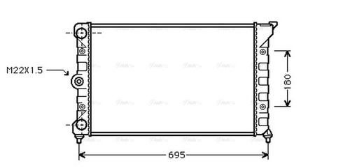 Ava coolant radiator vn2078 - ava,