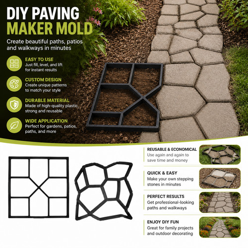 Diy path maker mold plastic - maker, mold,
