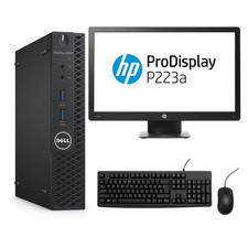 Dell 3050 Micro 4GB RAM 128GB SSD Wifi + HP P223a 22" FHD LED Pack