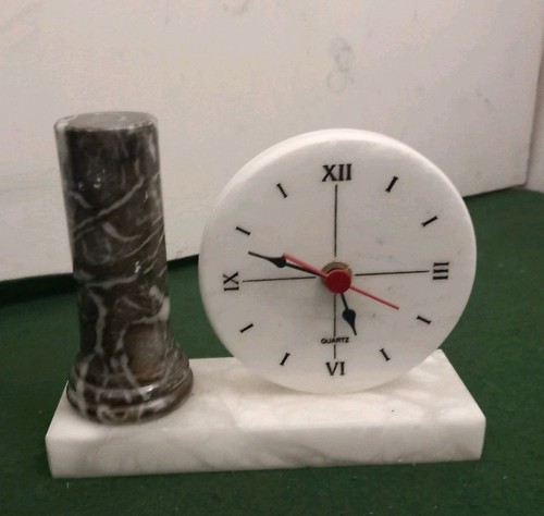 Vintage onyx mantel clock - vintage,