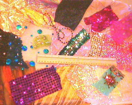 Glittery material - glittery,