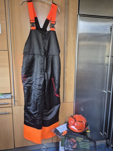 Chainsaw trousers helmet - chainsaw,