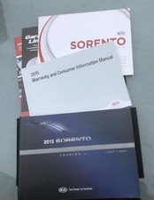 2015 Kia Sorento Owners Manual with Case Oem