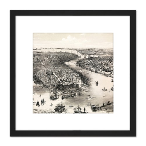 Map bachmann 1851 birds eye - 1851,