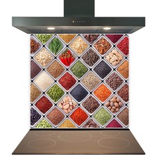 Glass Splashback for Kitchen Toughened Heat Resistant Cooker Tile - Design 2240