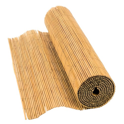 Natural bamboo reed fence - natural,