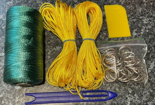 75m green braided nylon - 0.75m,