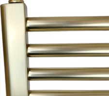 York Designer Brushed Brass Electric Heated Towel Rail – Bathroom Radiator