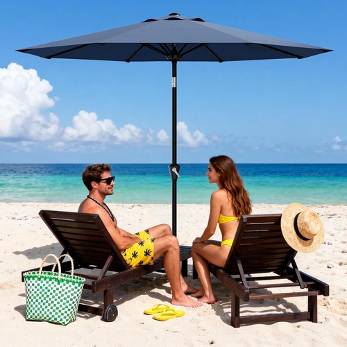 272cm large garden parasol sun - 272cm,
