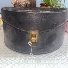Antique VINTAGE Lined HAT BOX