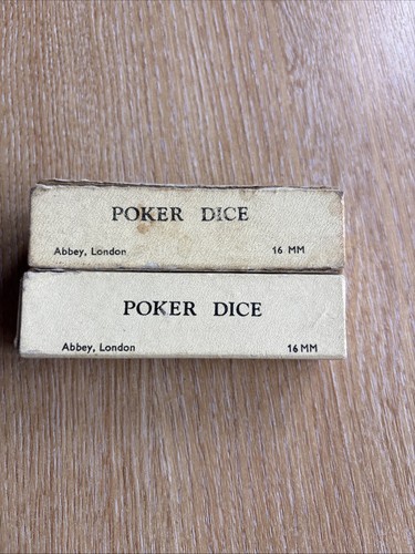 Vintage boxed poker dice - 16,
