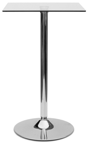 Tall square clear tempered - 1m,