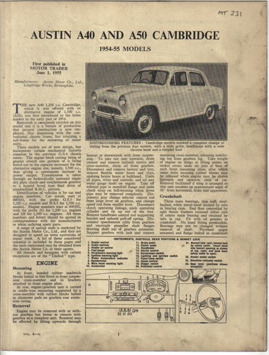 Austin a40 a50 1954 55 - a40, &