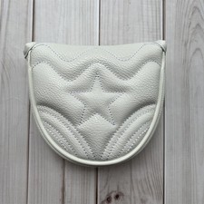 White Mallet Head Cover Headcover Golf Putter Cover Magnetic Golf Club Covers