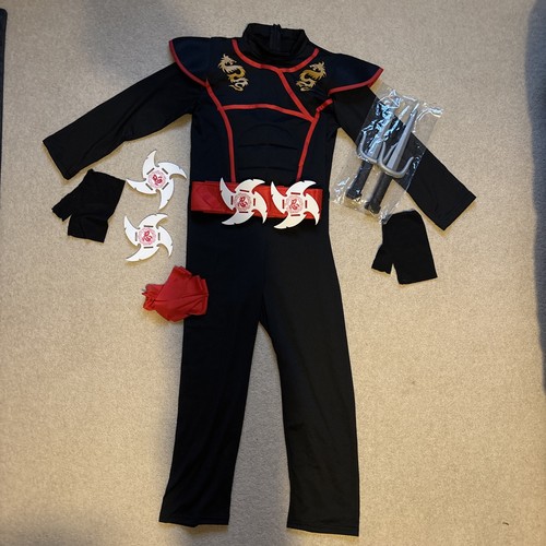 Ninja costume black and red - ninja,