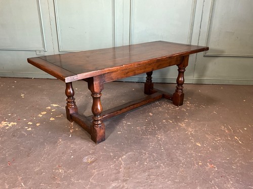 Oak refectory table abtique - oak,