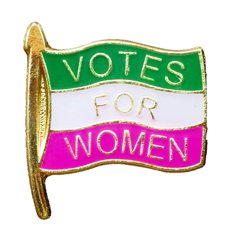 Suffragette flag lapel pin - lapel,