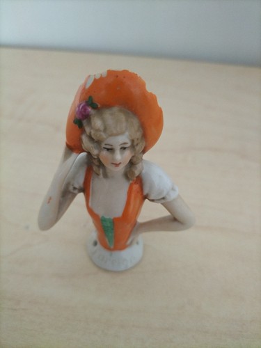 Antique ceramic pin cushion - ceramic,