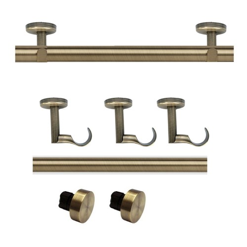 Eyelet curtain pole - , set,