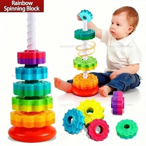 Baby rainbow tower - baby, spinning